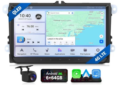Für Skoda Fabia Octavia Roomster Superb Autoradio Android 13 8Kern CarPlay DAB+ - Bild 1 von 4