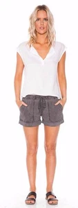 BELLA DAHL Womens XS White ROUGE HENLEY SLEEVELESS SHIRT NWT $98 - Picture 1 of 5