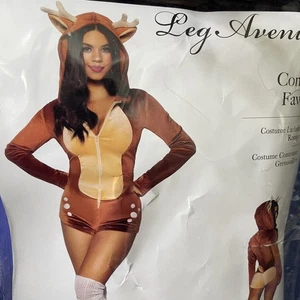 Sexy Comfy Fawn Halloween Costume w/Antler Headband Leg Avenue 87099 Size Medium - Picture 1 of 24