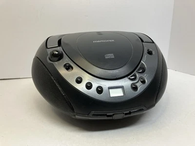 Reproductor de CD Memorex Boombox radio FM/AM negro con cable de alimentación #MP8806 en caja Foto 1 de 4