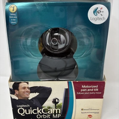Logitech Black QuickCam Orbit MP Robotic Camera Head Webcam NEW - Image 1 of 4