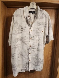 Consensus Sportswear Men's Large Rayon Hawaiian Print Button Up Shirt - Picture 1 of 6