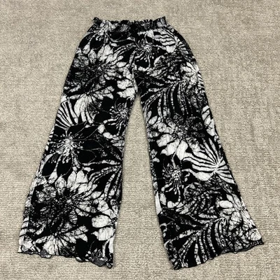 Pantalones Jams World para mujer XS hawaianos florales arrugados elásticos relajados pierna ancha Foto 1 de 4