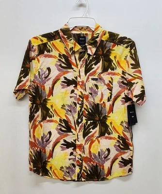 Camisa tejida RVCA MORNING GLORY para hombre S/S - PCH - mediana - nueva con etiquetas Foto 1 de 4