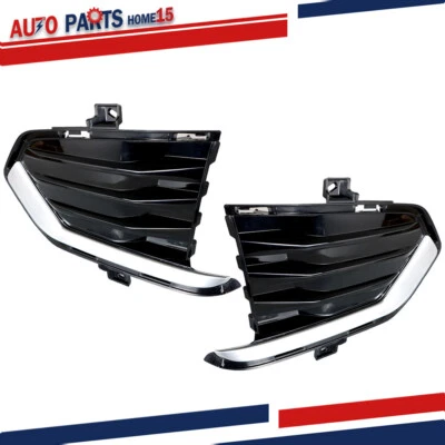 Black Fog Light Cover Grille Fit For 2017-19 Cadillac XT5 Left and Right Side Foto 1 de 4