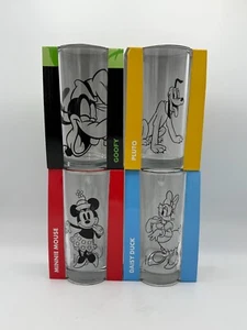 4 x Disney Trinkgläser | Glas | Motivglas | Goofy | Pluto | Minnie Mouse | Daisy - Bild 1 von 9