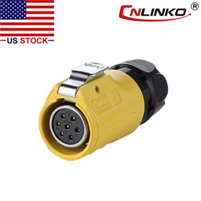 CNLINKO 7 Pin Power Signal Circular Connector Female Plug Waterproof IP67 M20 - Image 1 of 4