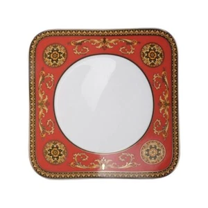 VERSACE BY ROSENTHAL MEDUSA RED SQUARE SALAD/DESSERT PLATE #409605-16221 B NIB - Picture 1 of 1