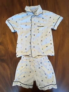 Lavenderi Girls Sz 6 Mickey Mouse & Anchor PJ’s Shorts Short Sleeves Pajama Set - Picture 1 of 7