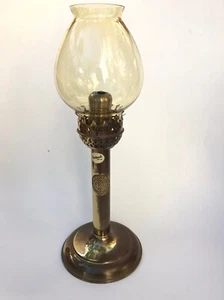 Karlskrona Lampfabrik Lámpara Candelabro Sueca Huracán, Latón y Vidrio - Imagen 1 de 12