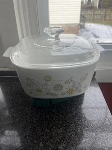 Vintage CorningWare Pyroflam FLORAL BOUQUET Auflaufform 3 Quart A-3-B mit Deckel A-9-C - Bild 1 von 7