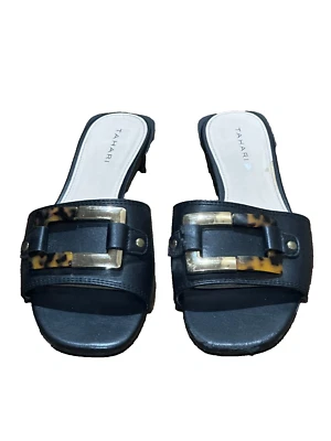 Tahari Lidiya Black Slide Sandals Size 9 Woman - Image 1 of 4