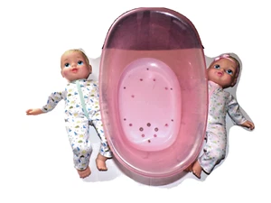 Baby Born tub & Baby Twin Set 14" Boy and Girl Soft Dolls with PJ's tc3 - Picture 1 of 6