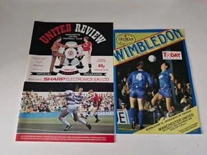 OFFICIAL PROGRAMMES-MANCHESTER UNITED V WIMBLEDON- BOTH LEAGUE GAMES- 1986/87 - Picture 1 of 1