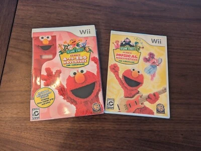 NEW!! Wii Sesame Street: Elmo's A-to-Zoo Adventure & Elmo's Musical Monsterpiece - Image 1 of 4