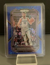 2022-23 Panini Prizm Basketball Domantas Sabonis #143 Blue Shimmer Prizm /35