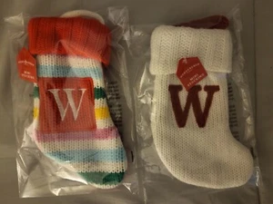 Letter W Knit Monogram Mini Stockings Wondershop Xmas Holiday Target 8" - Picture 1 of 1