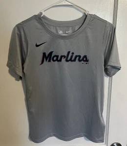 Miami Marlins graues Nike Dri Fit T-Shirt; Jugend Large - Bild 1 von 4