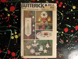 4011 Scandinavian Christmas Decorations Butterick Crafts Decor Sewing Pattern - Picture 1 of 3