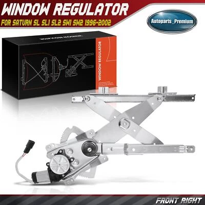 Power Window Regulator with Motor for Saturn SL SL1 SL2 SW1 SW2 Front Right RH - Image 1 of 4