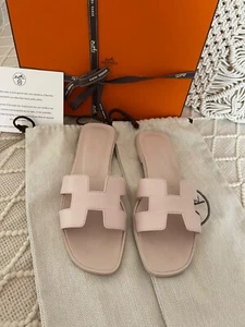 Original Hermés Oran Sandalen light Rose - Bild 1 von 13