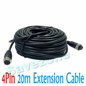 4Pin 20m 49ft Video Extension Cable for Car Rear View Reversing Camera Bus Truck - Picture 1 of 6