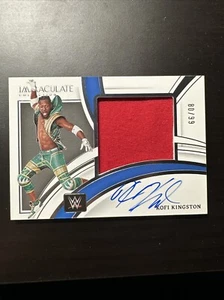 2022 Panini Immaculate Collection WWE Kofi Kingston Premium Patch Auto #/99 - Picture 1 of 2