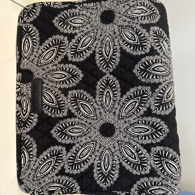 VERA BRADLEY Estuche Portafolio para Laptop con Correa - Noche y Día Negro Blanco Bolso Cartera Foto 1 de 4