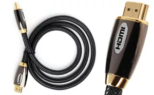 Cable HDMI PREMIUM v2.0 HD Alta Velocidad 4K 2160p 3D Plomo Chapado en Oro - Imagen 1 de 6