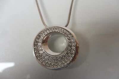 Bella Collana Con Ciondolo, 925 Argento Con Pietre Tagliate - Immagine 1 di 4