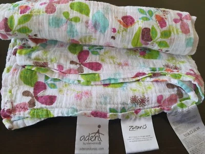 Manta para bebé Aden + Anais Zutano mariposa envoltura muselina caracol flor Ladybug Foto 1 de 4