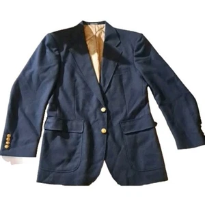 Savile Row 40R Men's Navy Blue Blazer, Gold Buttons, Single Breasted & Vented - Picture 1 of 11