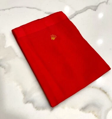 Rolex винтажный носовой платок красный ручной работы хлопок Fisba новый - Изображение 1 из 4