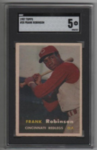 1957 Topps FRANK ROBINSON #35 EX SGC 5 Cincinnati Reds Sharp Color TD89