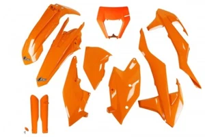 Set Plastic Kit KTM EXC 125 150 250 300 350 450 500 2017 - 2019 Orange - Picture 1 of 1