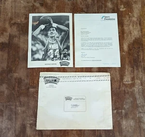 GEORGE GERVIN Autographed Photo NBA San Antonio Spurs Iceman #44 Signed Letter - Picture 1 of 8