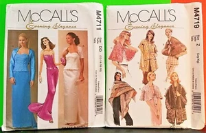 McCalls 4711 4719 Bustier Godet Skirt Capelet Gown Shrug Wrap Sewing Patterns-FF - Picture 1 of 9