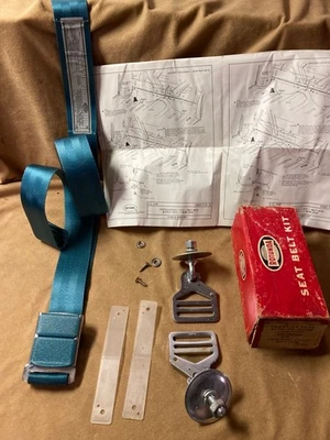 Ford y Mercury 1965 temprano nuevo en stock Med. Kit cinturón seguridad turquesa #C5AZ 6261200-Z Foto 1 de 4