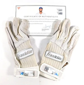 2019 Signed Amed Rosario Game-Used White Franklin Batting Gloves #AA0054236 - Picture 1 of 4