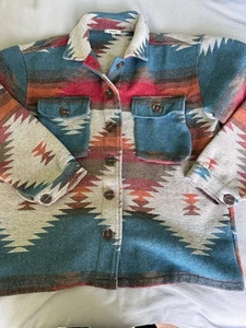 Southwestern Shacket Jodifl Damen Small Shirtjacke Oversized Boho Yellowstone - Bild 1 von 8