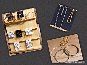 LOTE VARIADO DE 12 PENDIENTES, COLLARES Y PULSERAS ARO ORO Y PLATA - Imagen 1 de 19