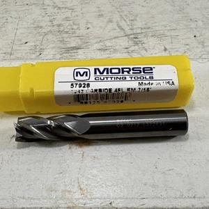1 Nuevo Morse 57928 7/16" Sólido 5943 Carburo Fresadora 4 Brocas de Flauta Hecho en EE. UU. - Imagen 1 de 6