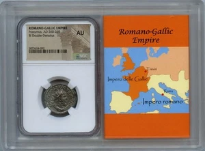 Postumus, AD 260-269 ROMANO-GALLIC BI Double-Denarius NGC AU50 Story Vault - Picture 1 of 2