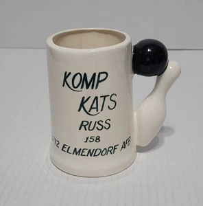 Taza de bolos Elmendorf AFB 1971-72 Komp Kats "Russ" 158 Fuerza Aérea de Alaska Militar - Imagen 1 de 9