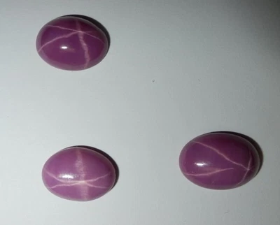 Opaque Star Ruby Oval 15x11 mm Cabochon 6 Rayed Lab-created Stone 10 pieces Lot - Image 1 of 4