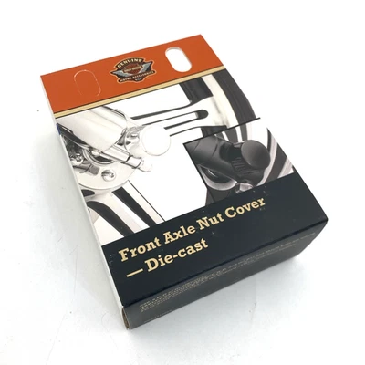 oem Harley 44117-07A Classic Chrome Front Axle Nut Cover 08-17 Dyna Softail XL - Image 1 of 4