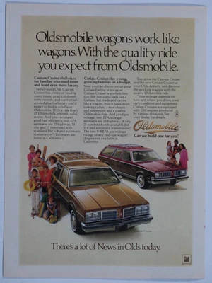1978 Oldsmobile Custom Cruiser Wagon Vintage Original Print Ad 8.5 x 11" - Image 1 of 3