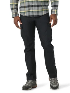 ATG by Wrangler Men's Range Cargo Pant Logo Comfort Bottoms Solid Black New NWT - Picture 1 of 7
