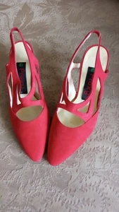 Vintage Proxy Red Slingback Shoes Made in Spain Size 8.5 - Picture 1 of 4