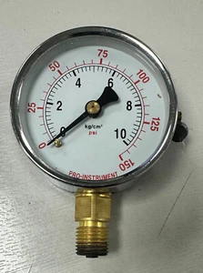 Pressure Gauge Dial 60mm Verticle PSI KG/CM Reading BSP Fitting - Picture 1 of 4